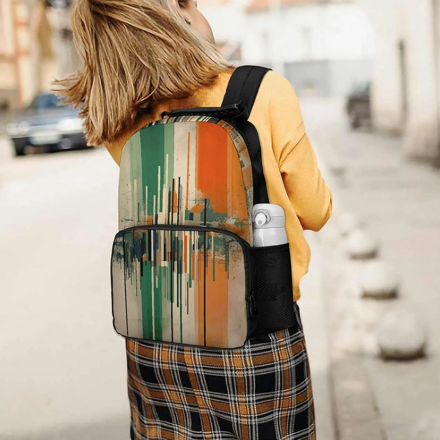 Laptop Backpack Complex Patterns Daypack Computer Bag Travel Laptop Bag Casual Nurse Bag for Women Men