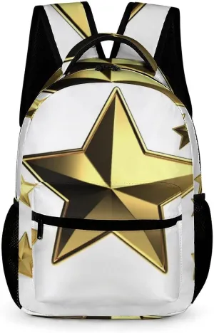 Laptop Backpack for Travel Daypack Computer Bag Work Gold Star Back Pack Nurse Bag for Hiking