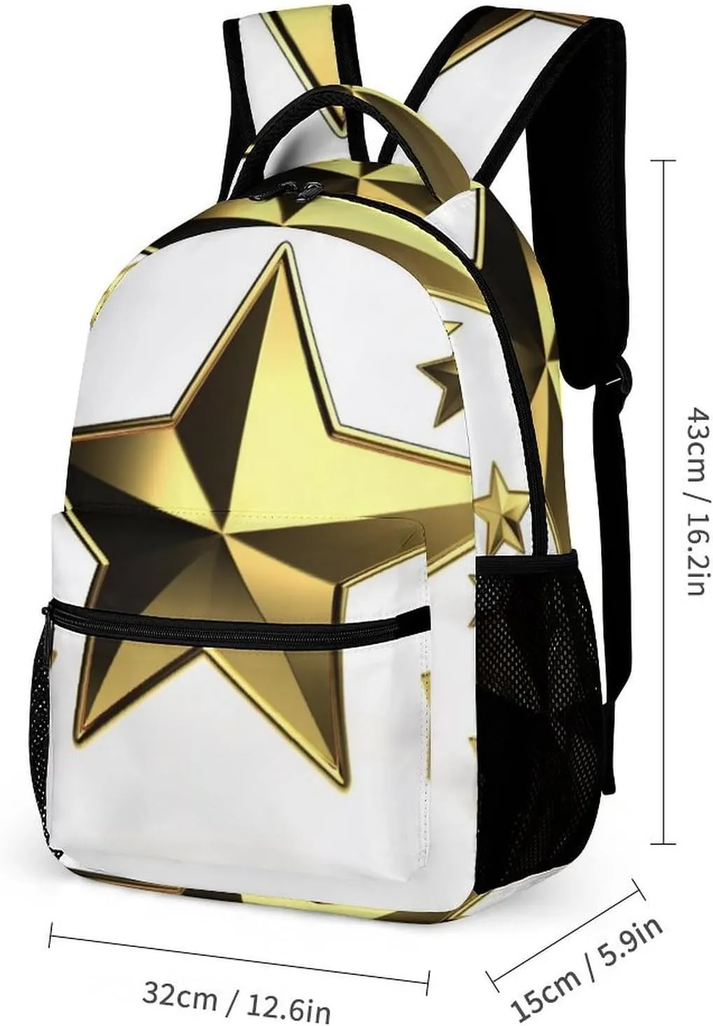 Laptop Backpack for Travel Daypack Computer Bag Work Gold Star Back Pack Nurse Bag for Hiking
