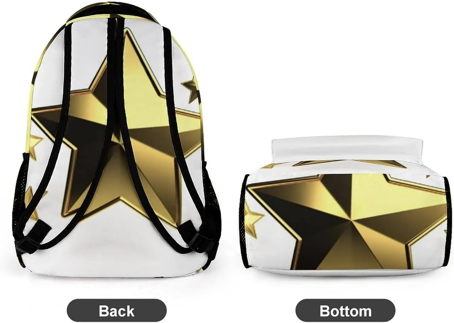 Laptop Backpack for Travel Daypack Computer Bag Work Gold Star Back Pack Nurse Bag for Hiking