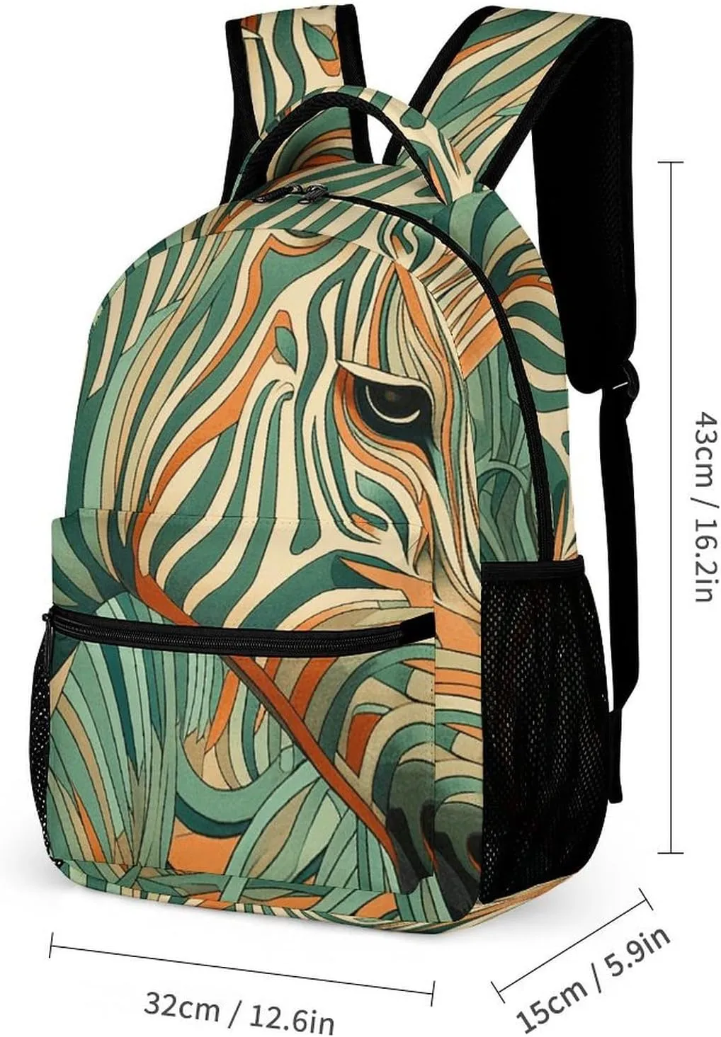 Laptop Backpack for Travel Daypack Computer Bag Work Green Decorative Pattern Back Pack Nurse Bag for Hiking