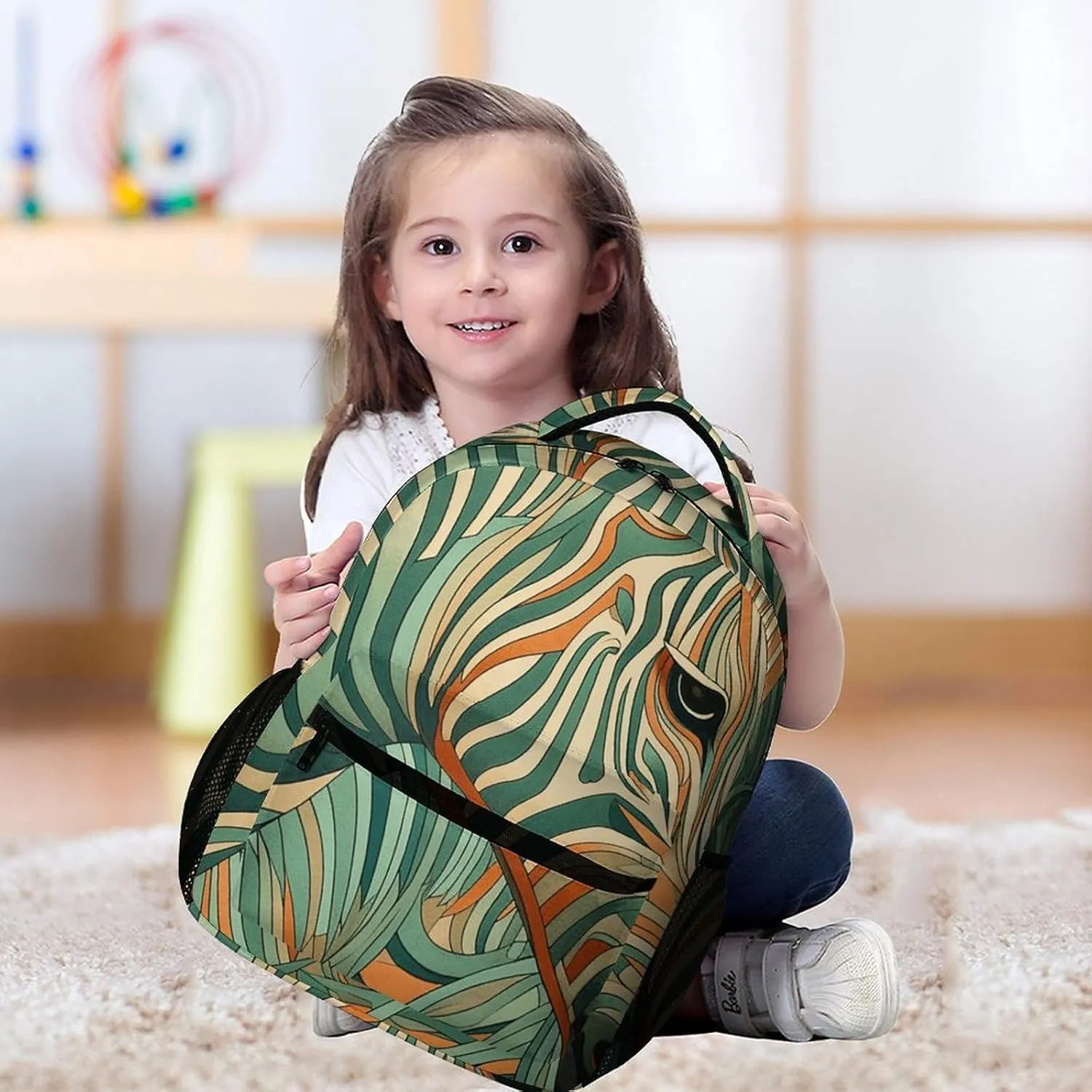 Laptop Backpack for Travel Daypack Computer Bag Work Green Decorative Pattern Back Pack Nurse Bag for Hiking