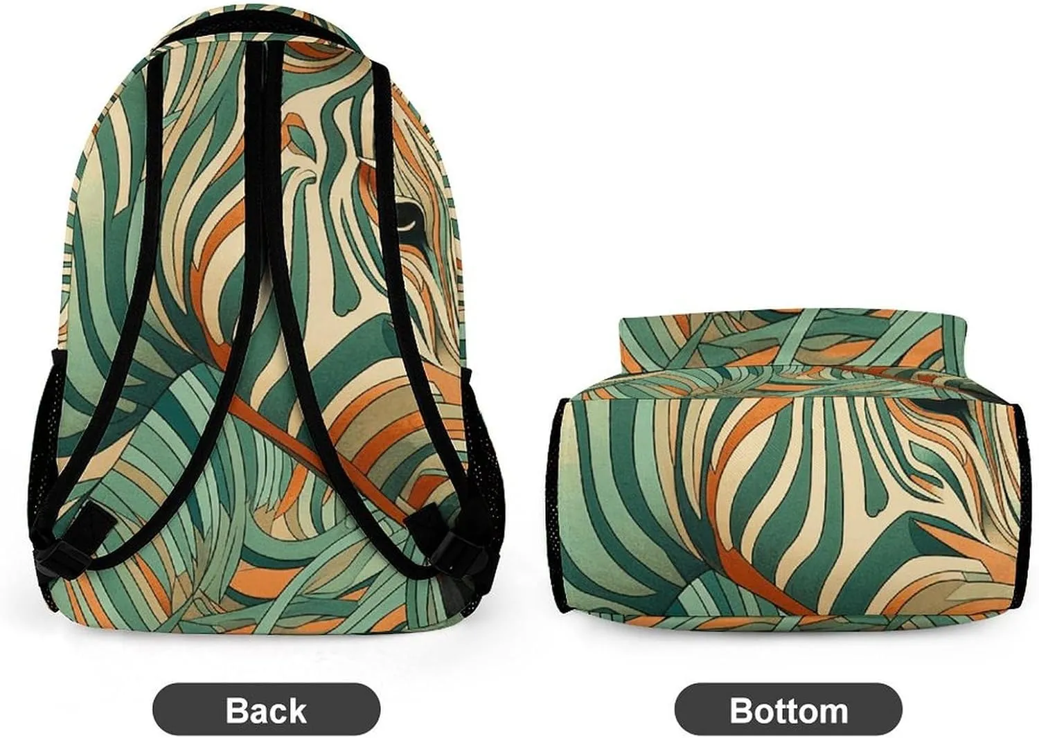 Laptop Backpack for Travel Daypack Computer Bag Work Green Decorative Pattern Back Pack Nurse Bag for Hiking