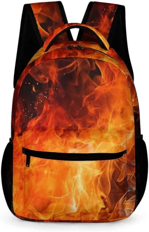 Laptop Backpack for Travel Daypack Computer Bag Work Roaring Flame Back Pack Nurse Bag for Hiking