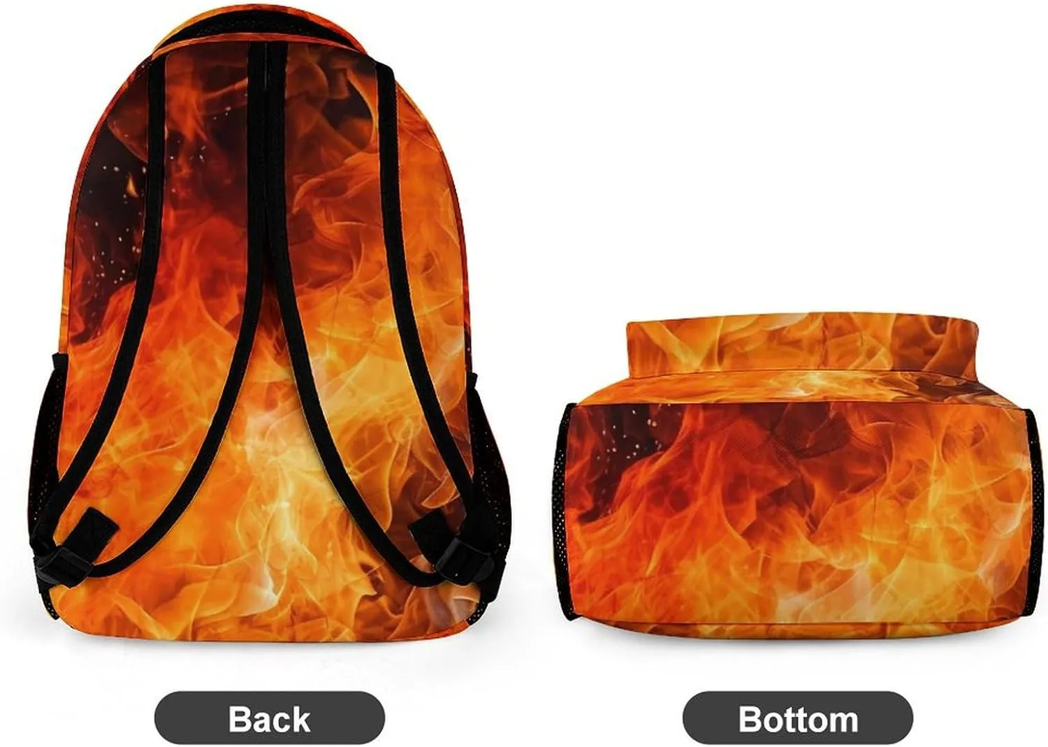 Laptop Backpack for Travel Daypack Computer Bag Work Roaring Flame Back Pack Nurse Bag for Hiking