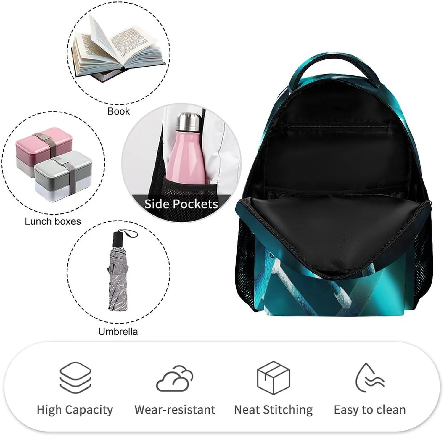 Laptop Backpack for Travel Daypack Computer Bag Work Science Gene Strand Back Pack Nurse Bag for Hiking