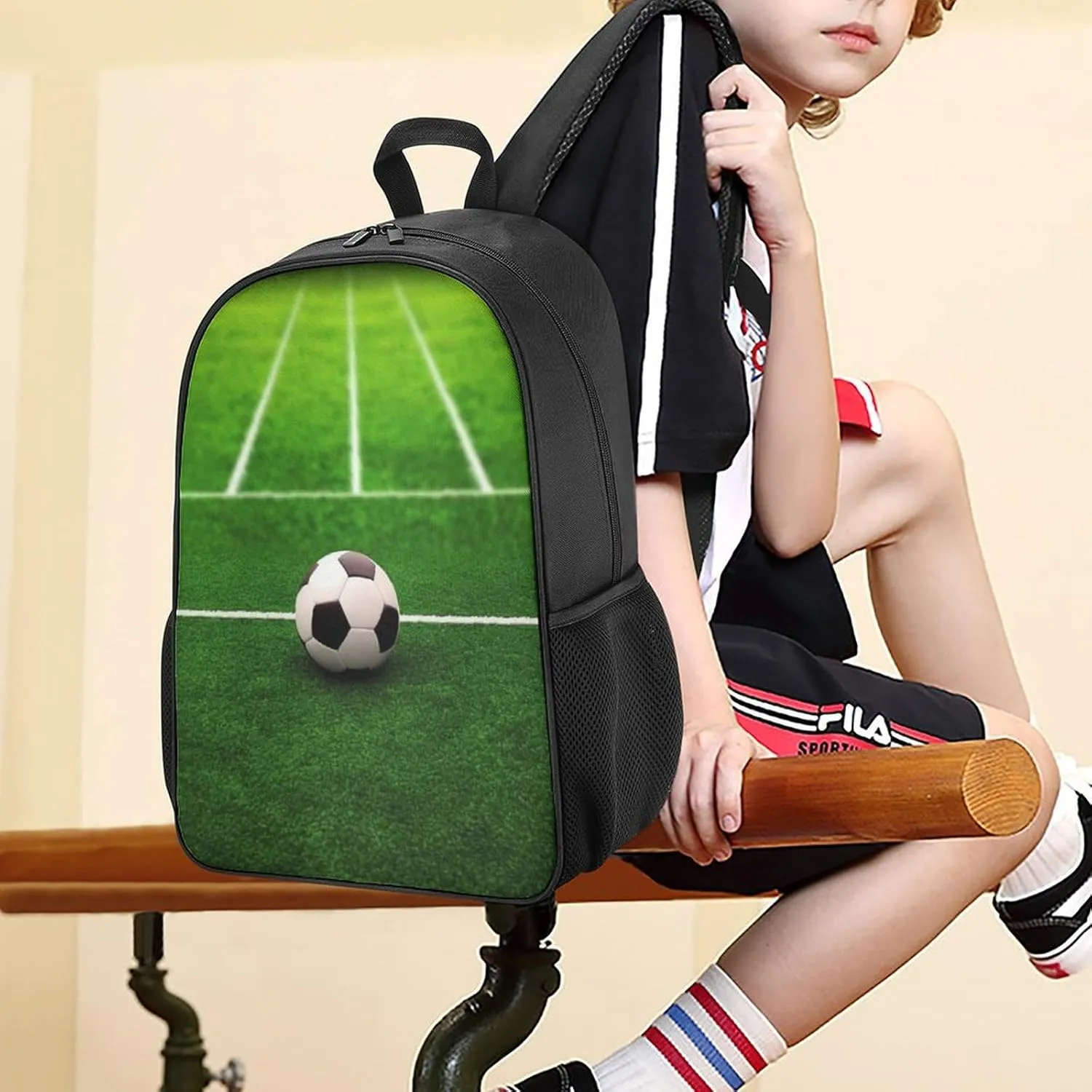 Laptop Backpack for Travel Daypack Grass Field Soccer Playground Computer Bag Work Back Pack Laptop Bag Casual Nurse Bag