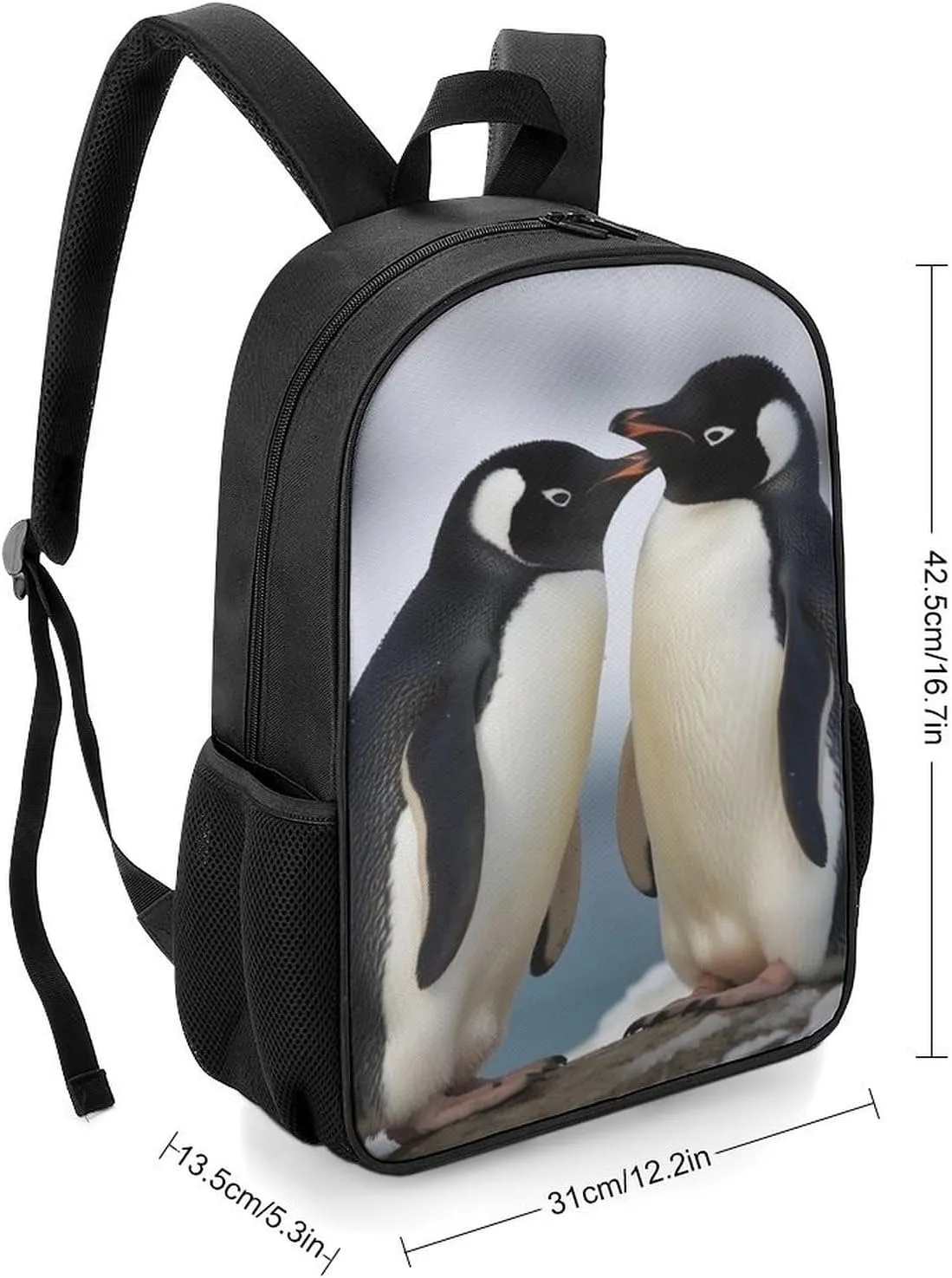 Laptop Backpack for Travel Daypack I Love Penguins Computer Bag Work Back Pack Laptop Bag Casual Nurse Bag