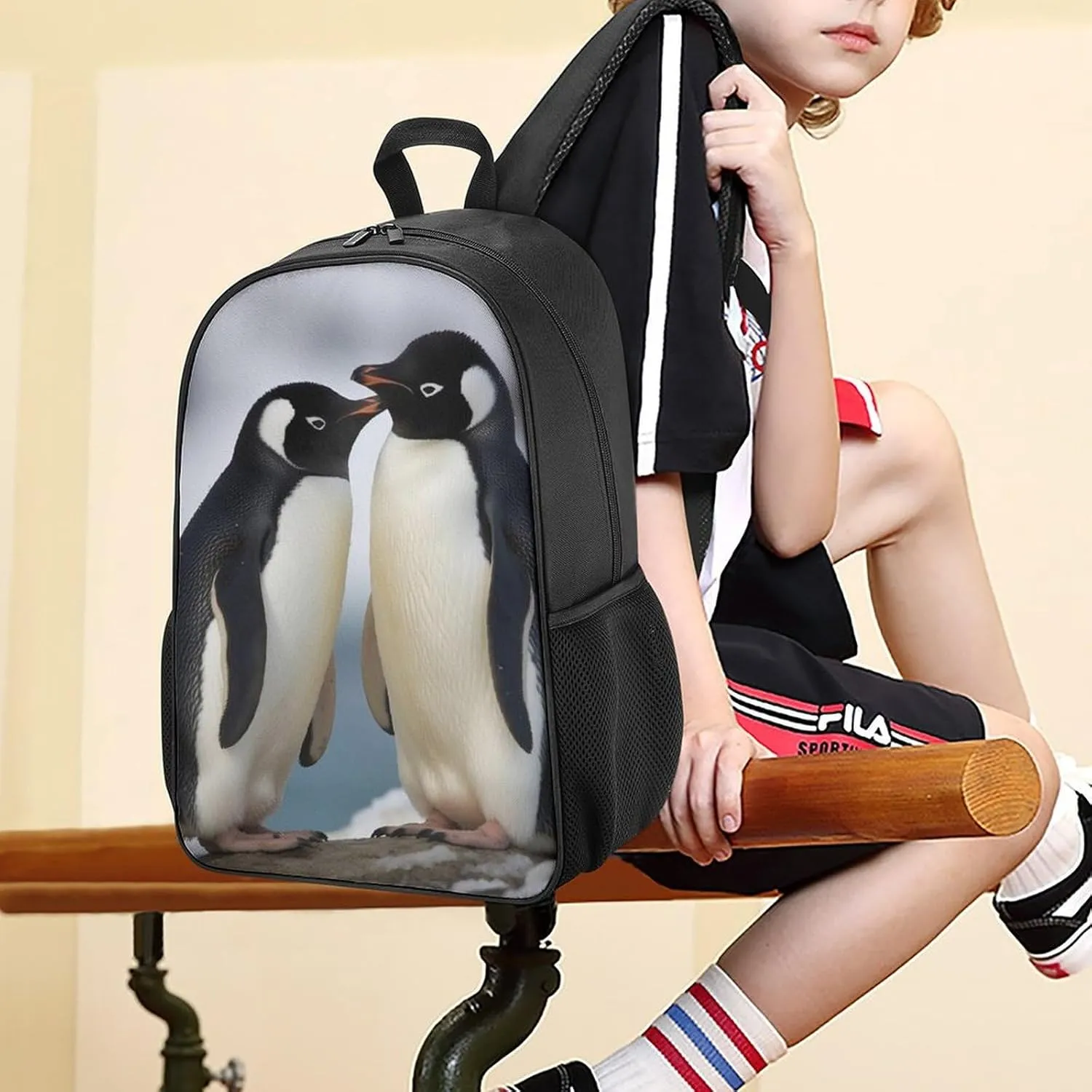 Laptop Backpack for Travel Daypack I Love Penguins Computer Bag Work Back Pack Laptop Bag Casual Nurse Bag