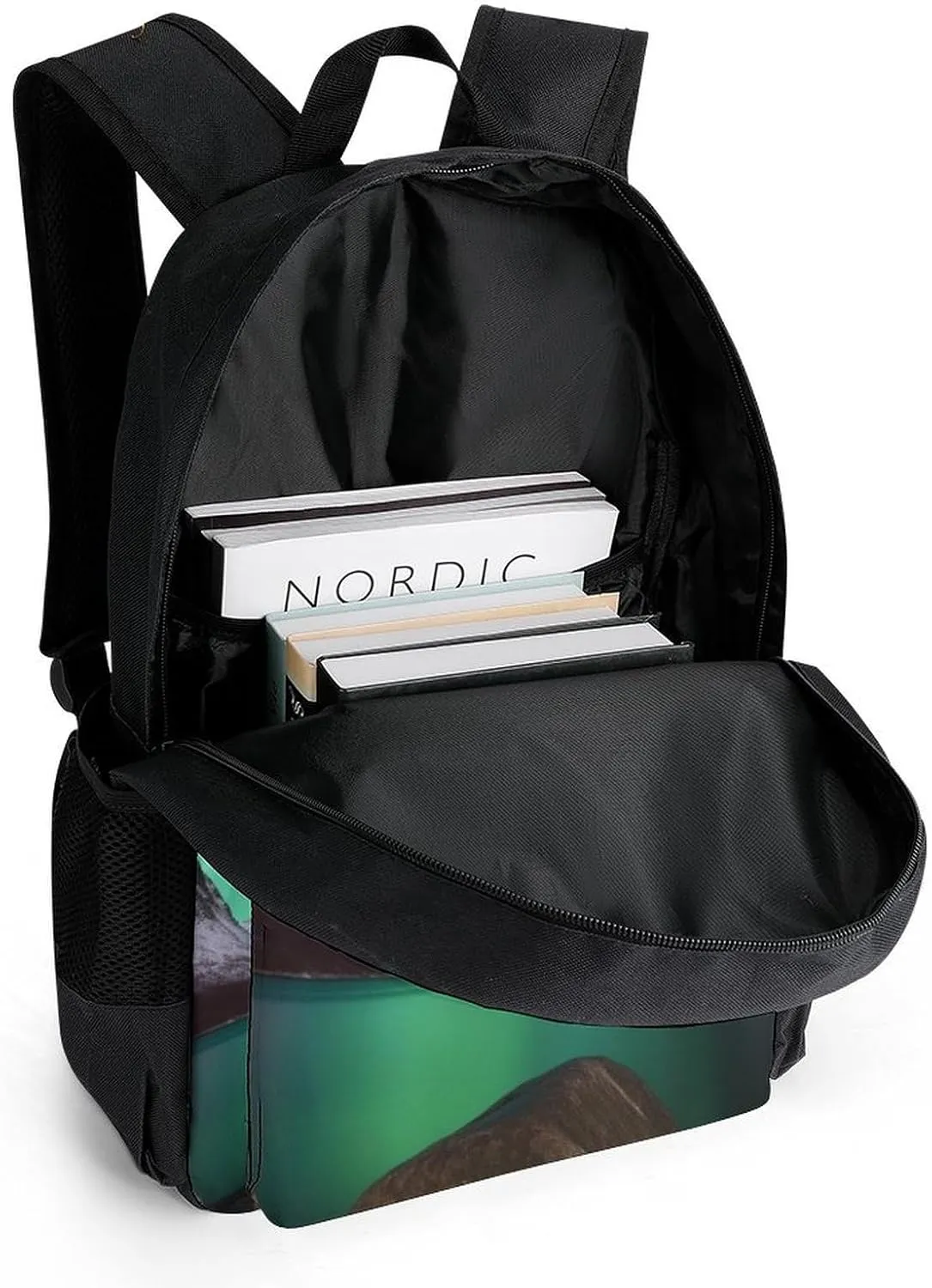 Laptop Backpack for Women Men Daypack Aurora Borealis Backpacks Computer Bag Travel Laptop Bag Casual Work Bag, 42x30.5cm, XB0604116