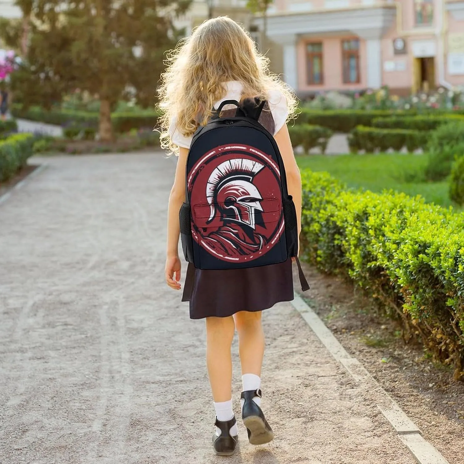 Laptop Backpack for Women Men Daypack Red Spartan Helmet Backpacks Computer Bag Travel Laptop Bag Casual Work Bag