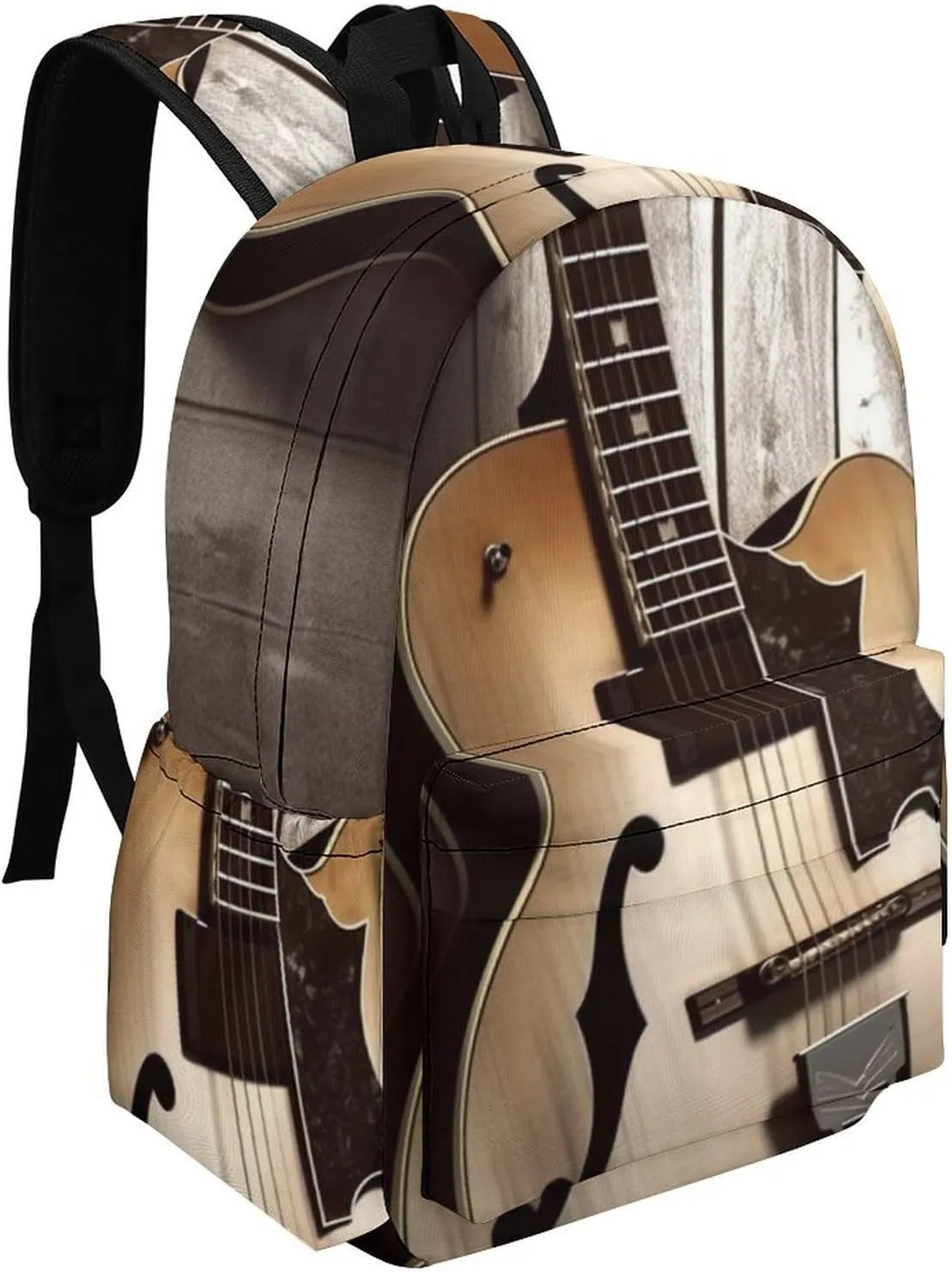 Laptop Backpack for Women Men Daypack Waterproof Guitar Pictures Computer Bag Business Work Bag for Travel