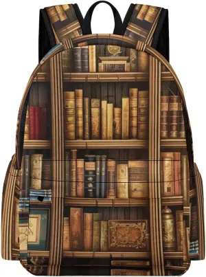 Laptop Backpack for Women Men Daypack Waterproof Library Bookshelf Book Computer Bag Business Work Bag for Travel