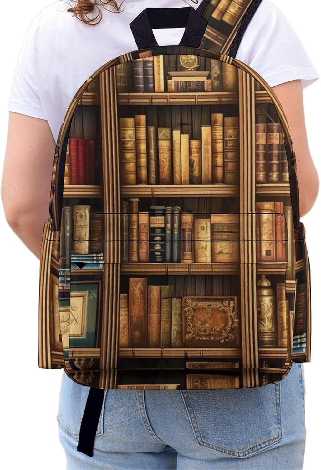 Laptop Backpack for Women Men Daypack Waterproof Library Bookshelf Book Computer Bag Business Work Bag for Travel