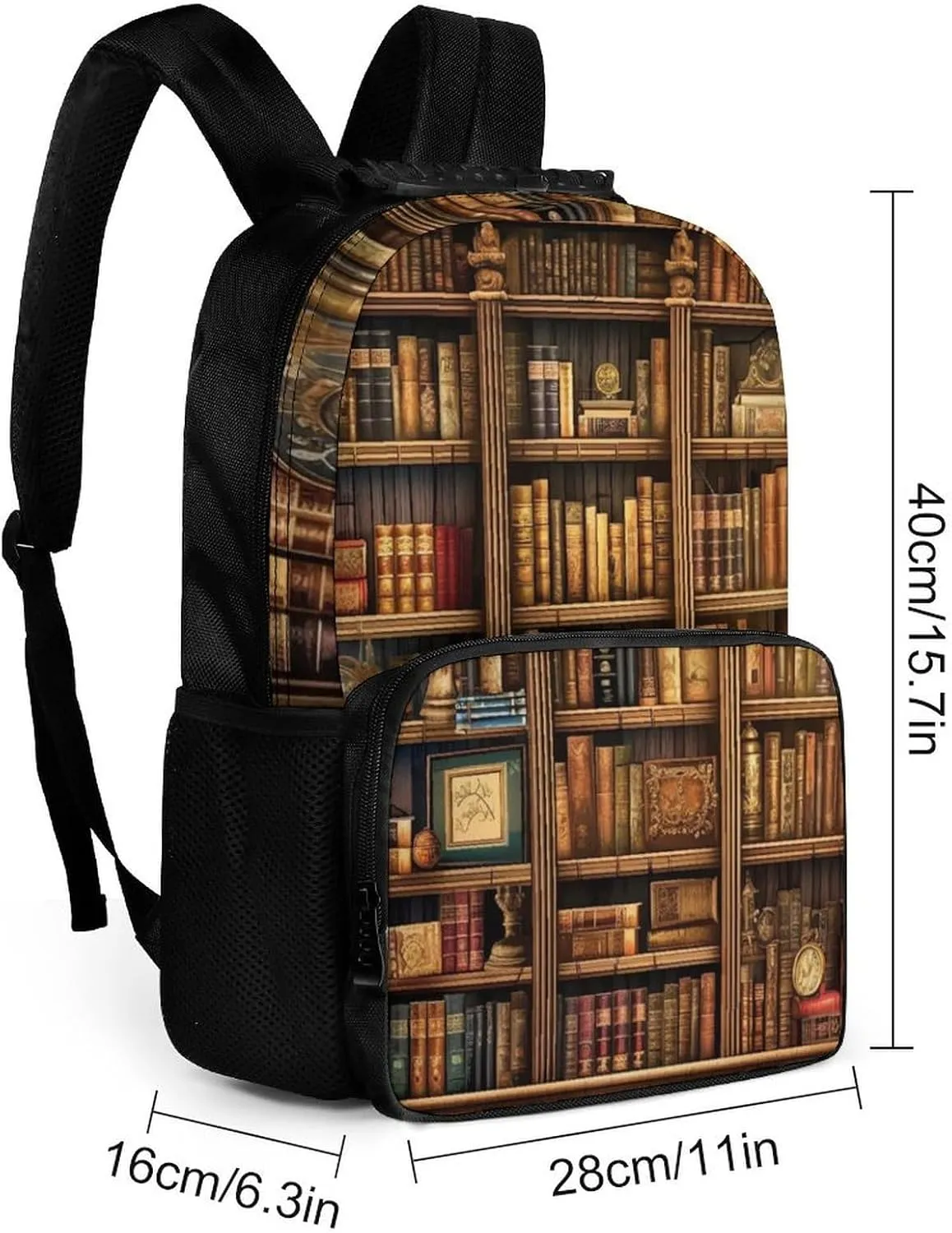 Laptop Backpack Library Bookshelf Book Daypack Computer Bag Travel Laptop Bag Casual Nurse Bag for Women Men