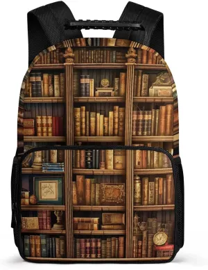 Laptop Backpack Library Bookshelf Book Daypack Computer Bag Travel Laptop Bag Casual Nurse Bag for Women Men