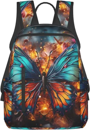 Laptop Backpack Lightweight Hiking Backpack Color butterfly background Weekender Bag Travel Daypack for Women Men