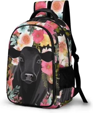 Laptop Backpack Travel Daypack Steer Floral Waterproof Computer Bag Lightweight Business Work Bag for Men Women