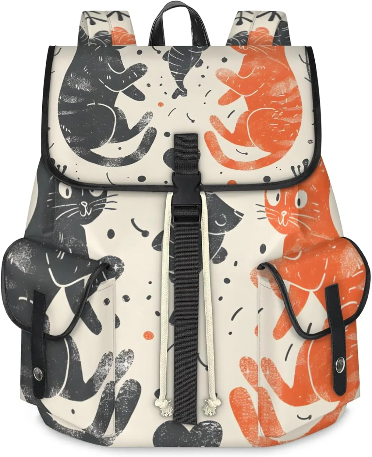 Laptop Backpacks Cats Fish Travel Backpack for Women Work Backpack Computer Bag for Business Travel Fits 15 Inch Laptop