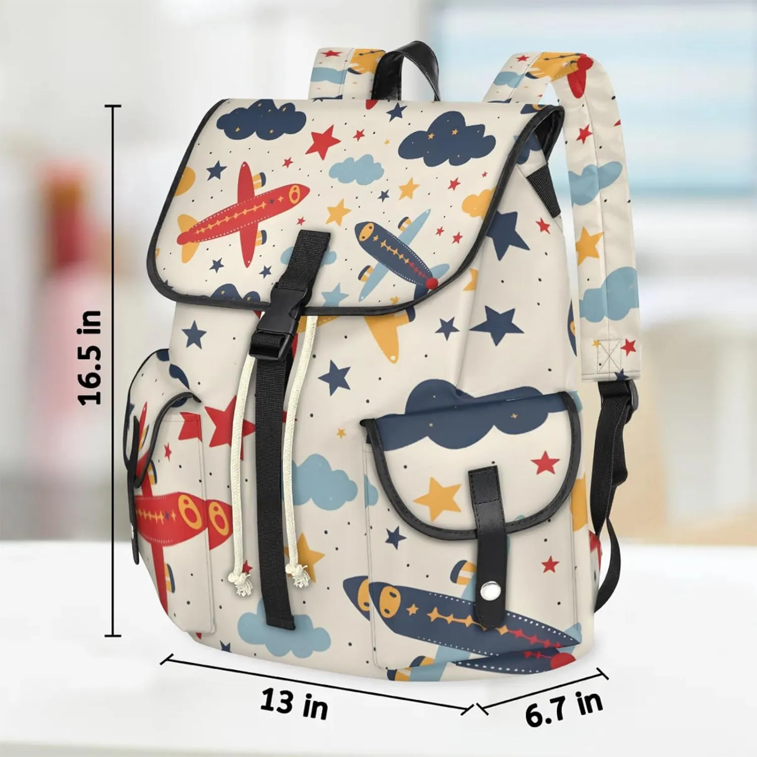 Laptop Backpacks Cute Airplanes Travel Backpack for Women Work Backpack Computer Bag for Business Travel Fits 15 Inch Laptop