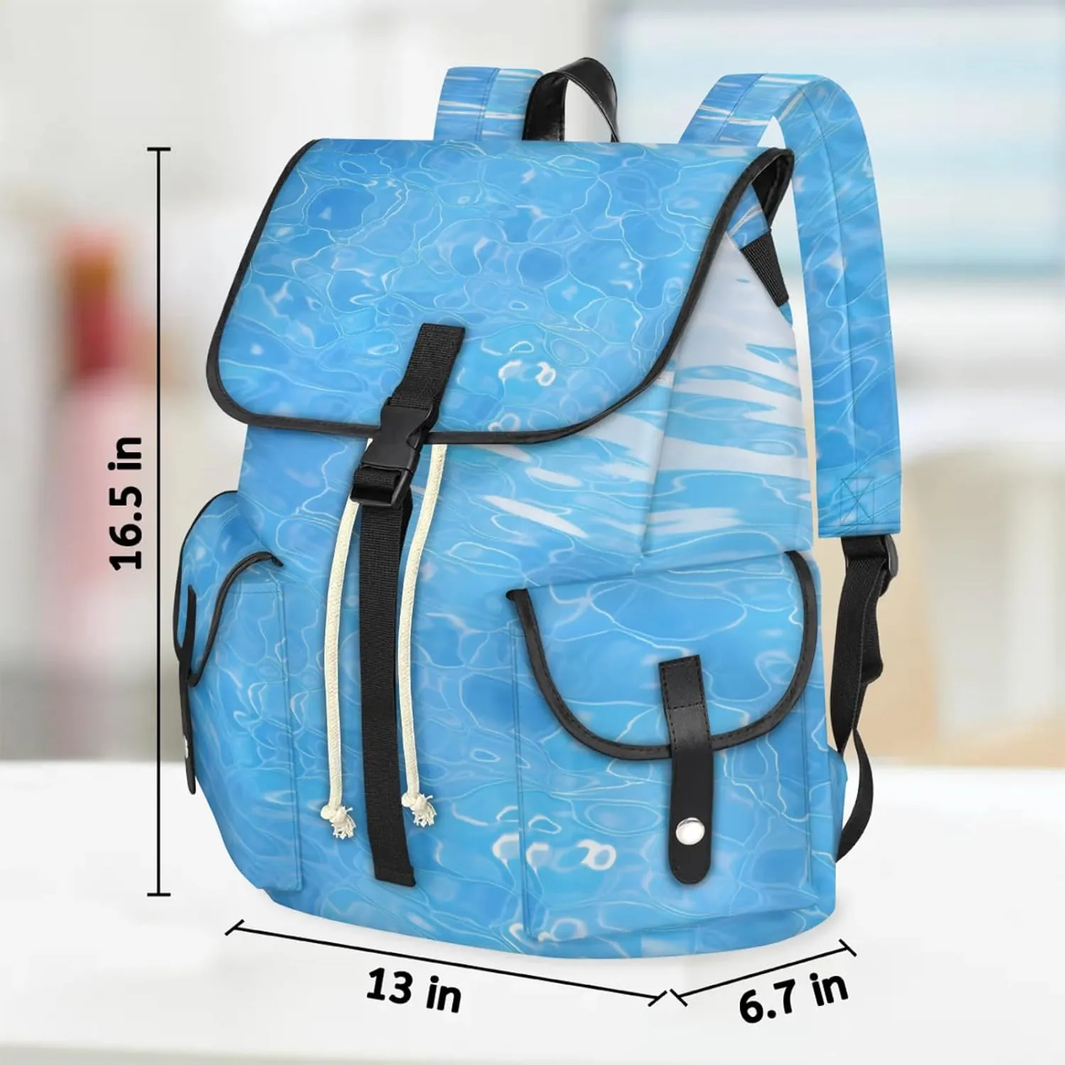 Laptop Backpacks Seawater Travel Backpack for Women Work Backpack Computer Bag for Business Travel Fits 15 Inch Laptop