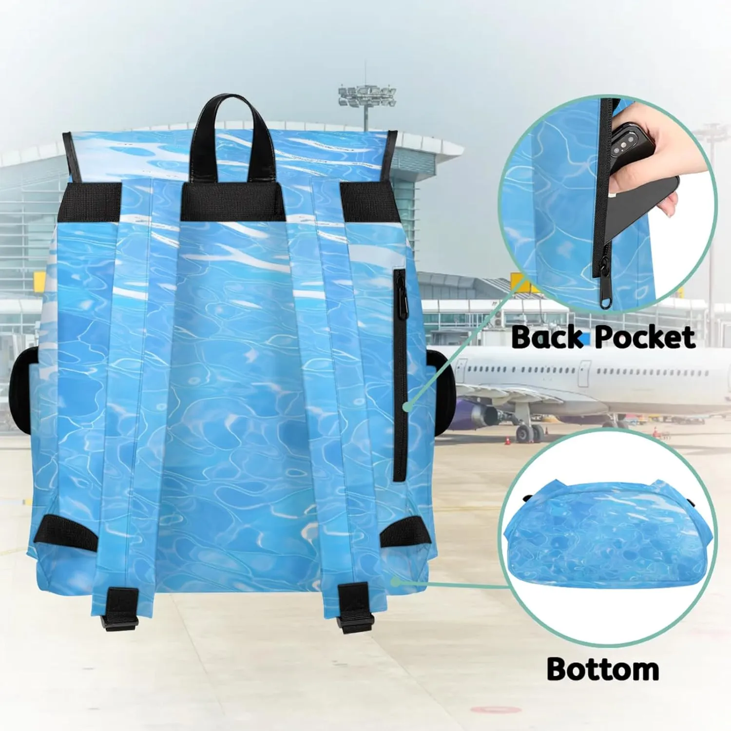 Laptop Backpacks Seawater Travel Backpack for Women Work Backpack Computer Bag for Business Travel Fits 15 Inch Laptop