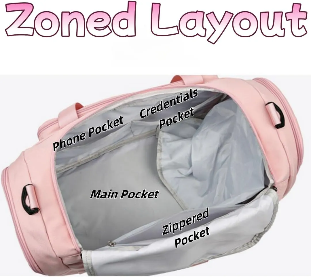 Large Capacity Duffel with Triple Carry Options, Dry & Wet Separation,Duffels for Sports & Fitness (Gray)