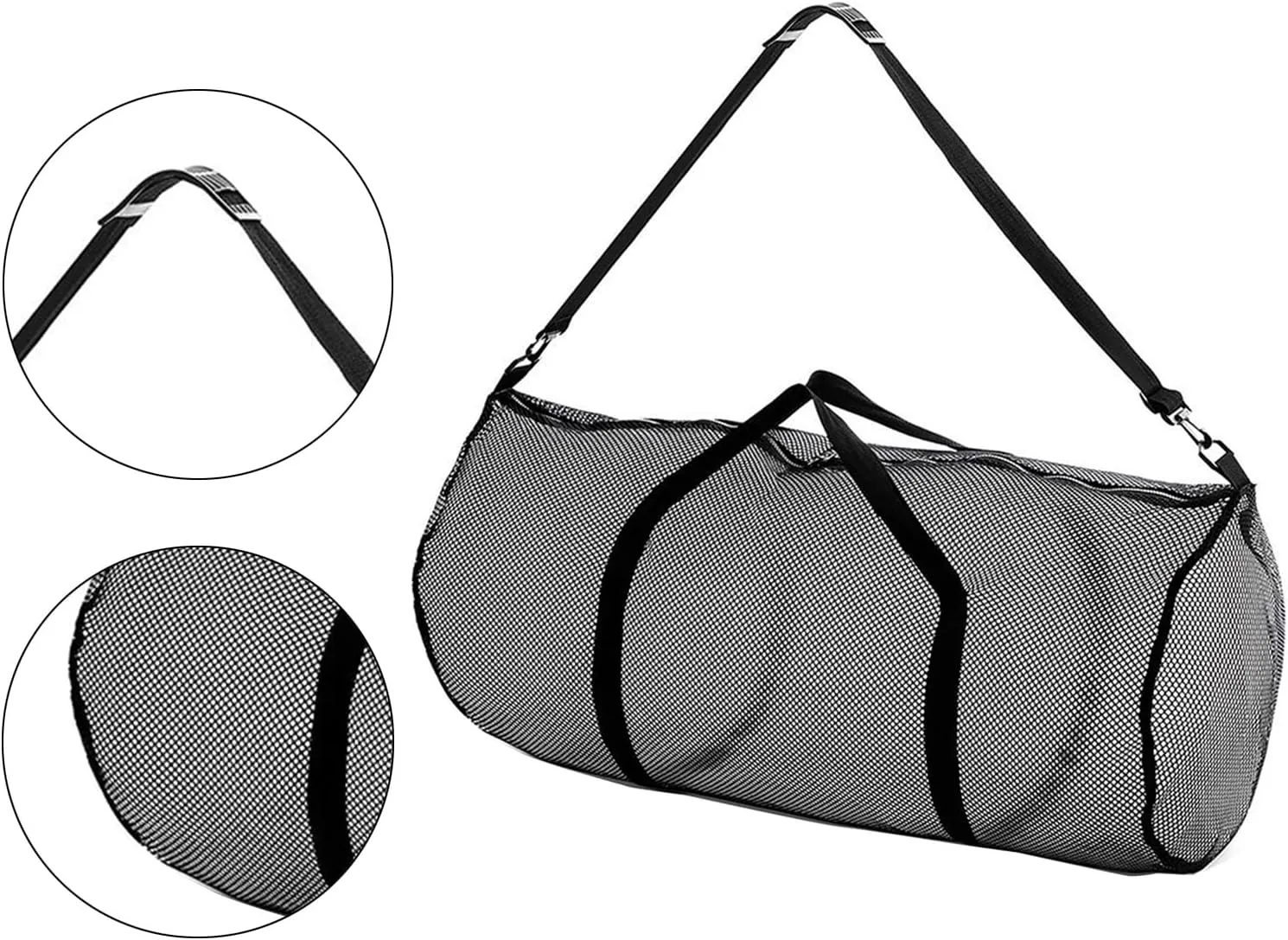 Large Capacity Mesh Duffels Gear Bag Scubas Diving Snorkeling Equipment Football Storage Bag Tear-resistant Duffels Bag