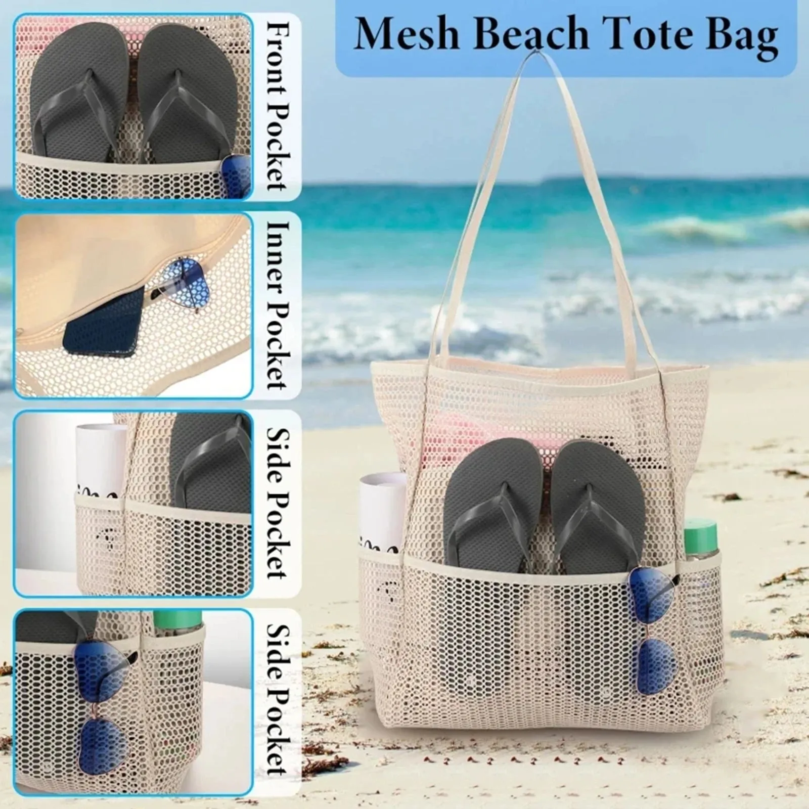 Large Mesh Swim Bag for Women