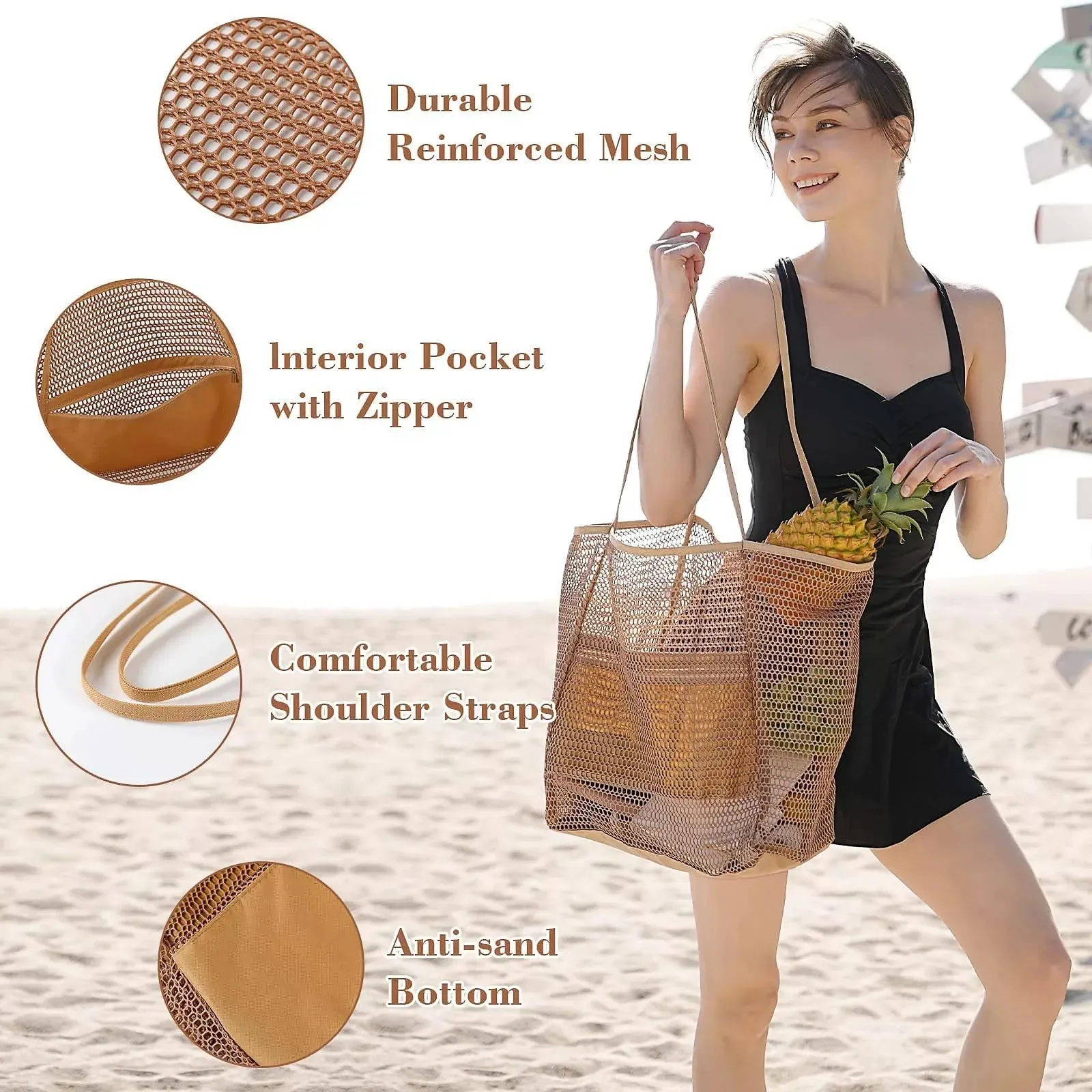 Large Mesh Swim Bag for Women