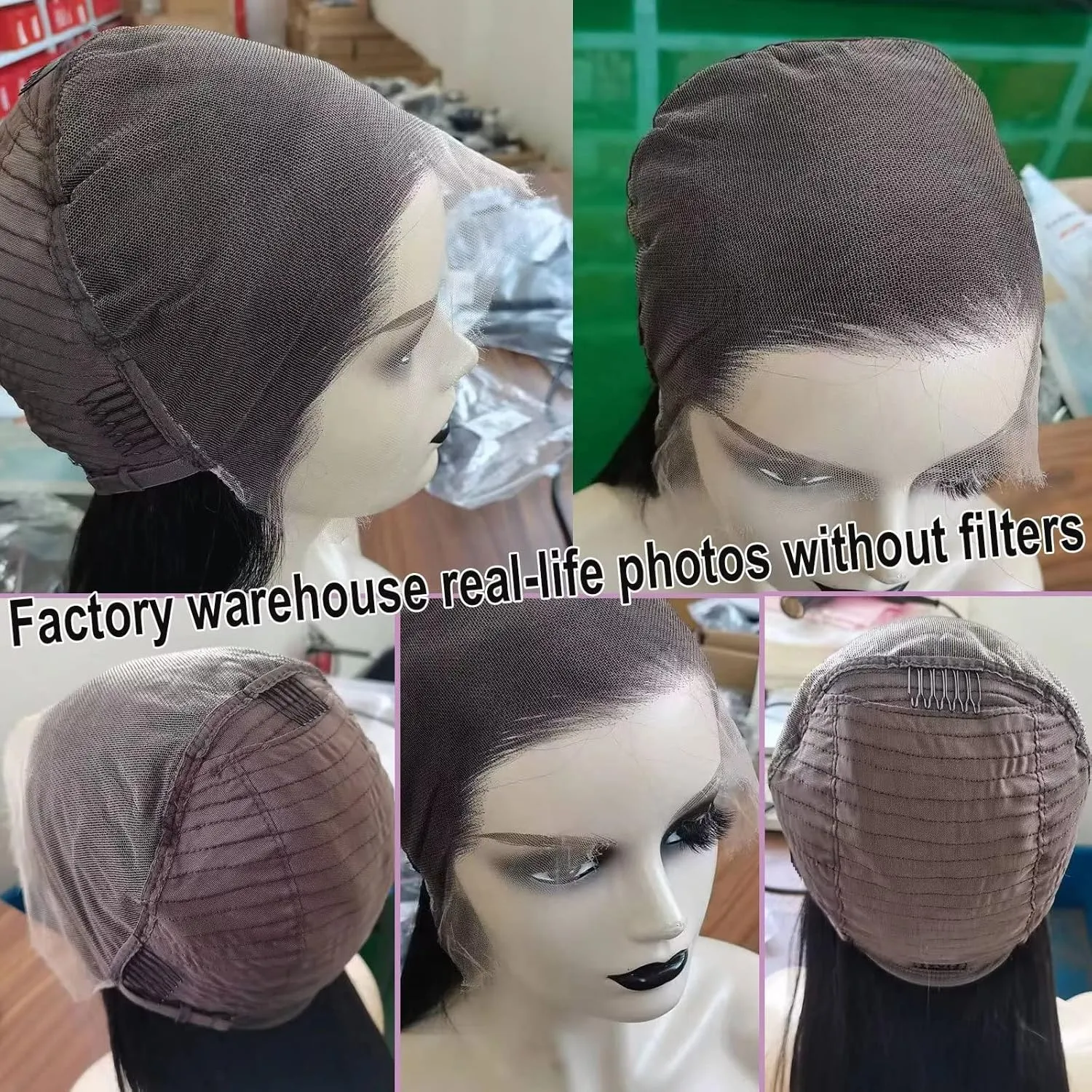 Lemoda 28Inch 13x6 SKINLIKE Real HD Lace Wigs 180% Density 12A Brazilian Straight Virgin Human Hair Lace Frontal Wigs Invisible 0.1mm Ultra-thin Frayed Ends Lace Front Wig Pre Plucked Tiny Knots