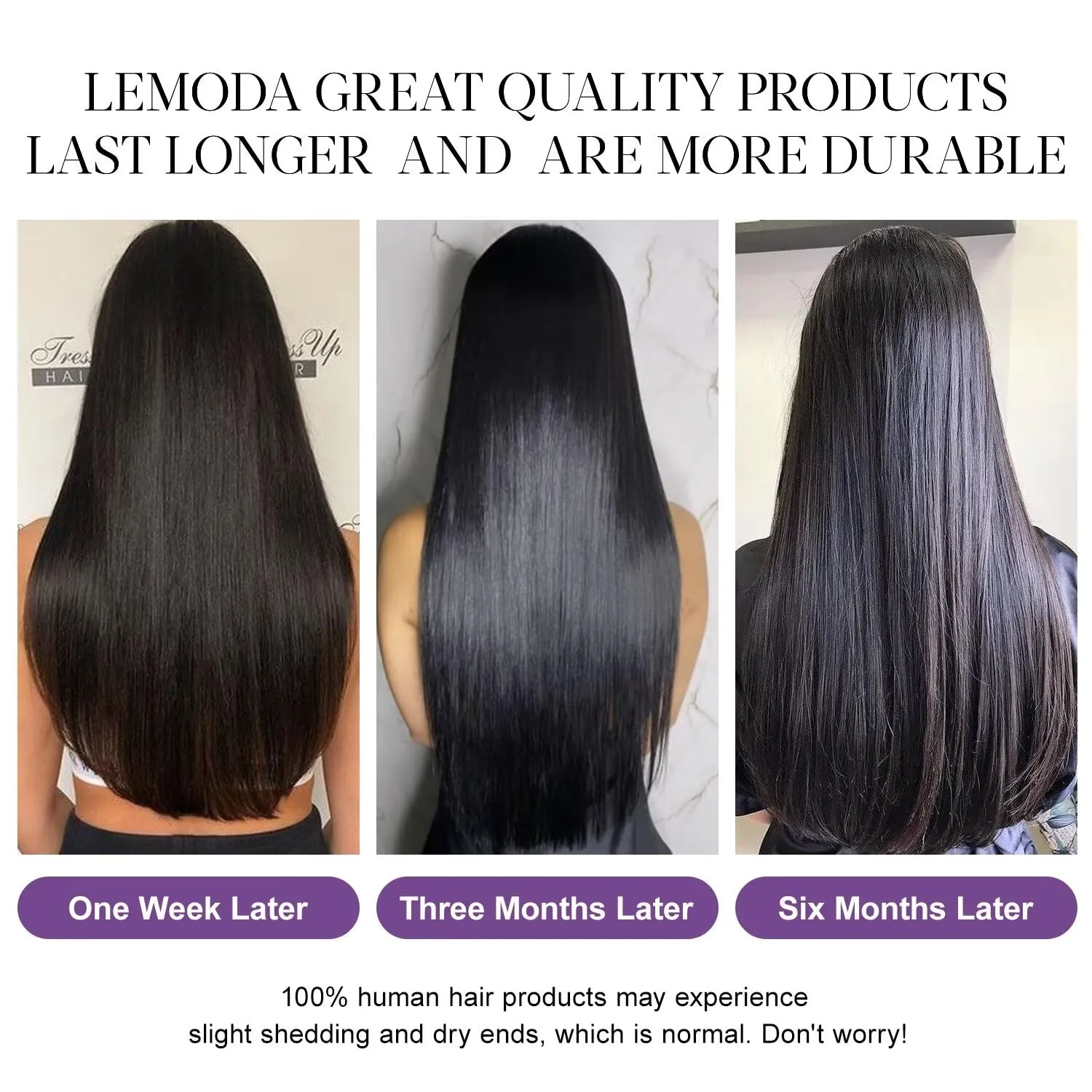 Lemoda Full 13x6 SKINLIKE Real HD Lace Frontal Wigs 32Inch 210% Density 15A Straight 13x6 Full Lace Frontal Virgin Human Hair Wigs Invisible 0.1mm Ultra-thin Knots Frayed Ends Lace Wig Natural Color