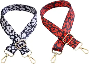 Leopard Print Bag Straps 2pcs Replacement Straps for Women's Purse Crossbody Bag Exquisite Craftsmanship