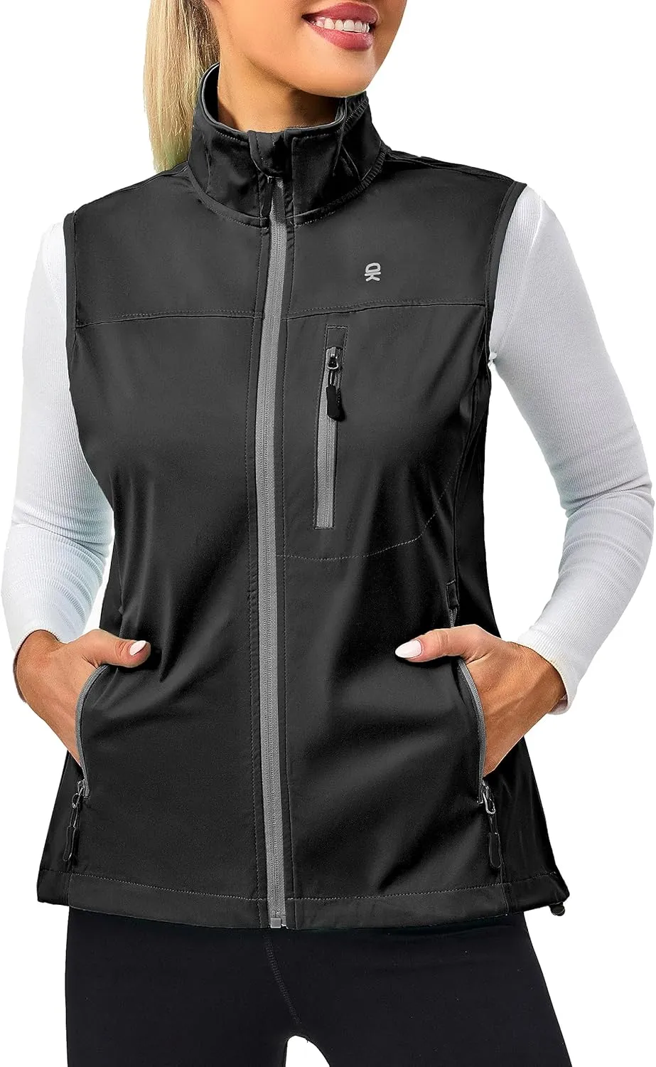 Little Donkey Andy Women's Lightweight Windproof Softshell Vest for Golf Tennis Running Cycling