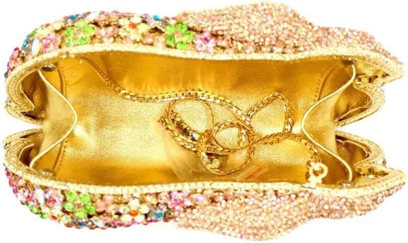 Lovely Rabbit Rhinestone Handbags Bling Animal Crystal Clutch Purse Wedding Cocktail Party Evening Bags for Women