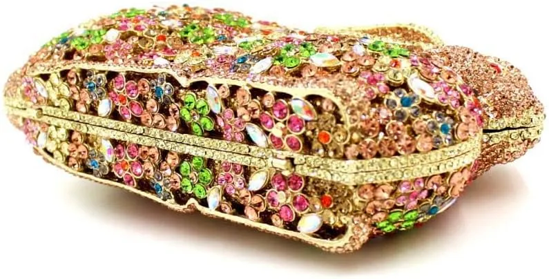 Lovely Rabbit Rhinestone Handbags Bling Animal Crystal Clutch Purse Wedding Cocktail Party Evening Bags for Women