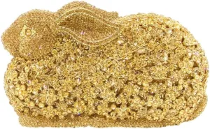 Lovely Rabbit Rhinestone Handbags Bling Animal Crystal Clutch Purse Wedding Cocktail Party Evening Bags for Women