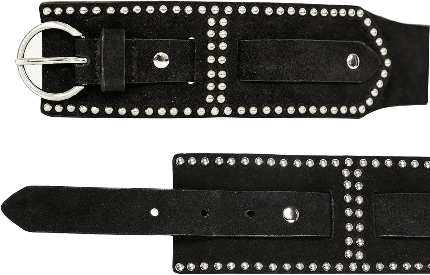 Lucky Brand Women's Studded Leather Belt | Stylish | Classic | Modern | Jeans | Pants | Skirt | Dress