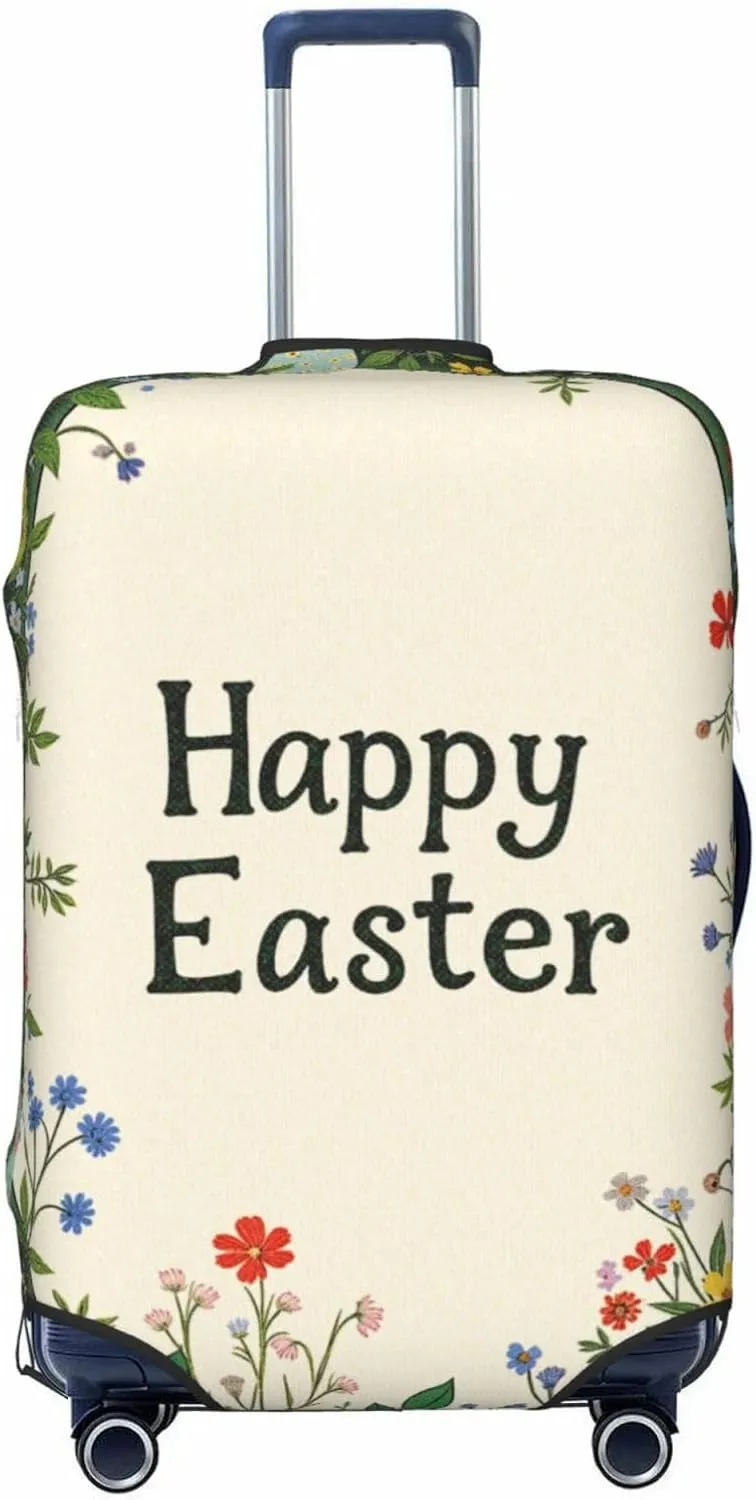 Luggage Cover For Travel The Easter Egg Blossom–dustproof Business Trips 20-28 Inch.