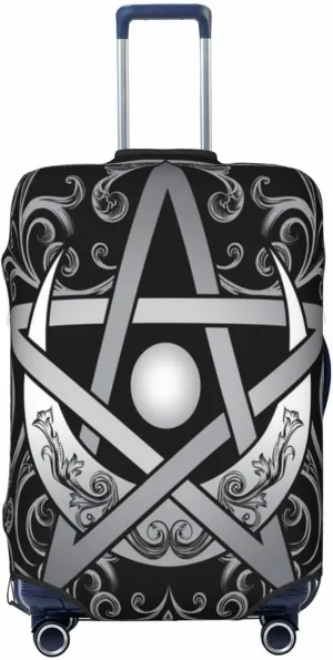 Luggage Cover For Travel Wiccan Occult Witch Pentagram Pentacle (3)– High Elasticity Business Trips 20-28 Inch.