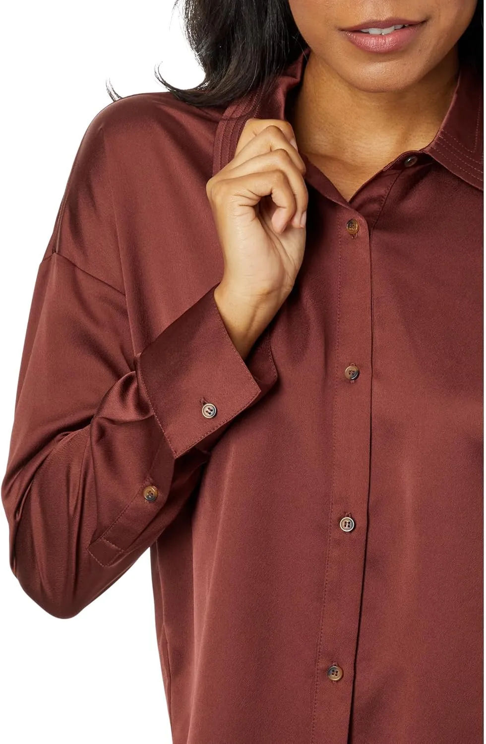 Lysse Kristin Stitched Satin Shirt
