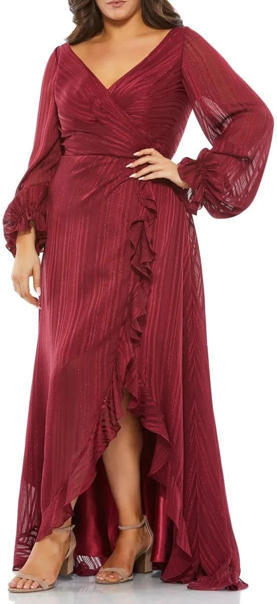 Mac Duggal 49498 V-Neck Dress for Evening - Unique A-Line Dress for Women