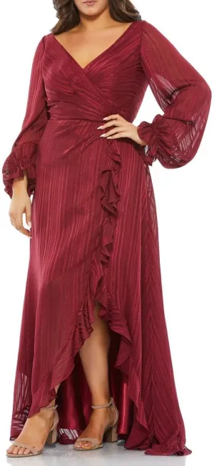 Mac Duggal 49498 V-Neck Dress for Evening - Unique A-Line Dress for Women