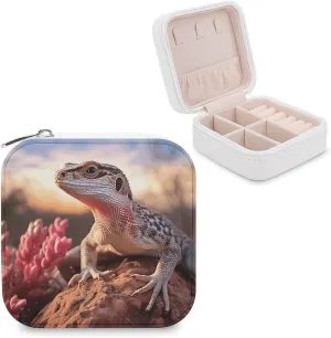 Makeup Mirror, White Lizard Printed Makeup Mirror,portable Makeup Mirror,durable Makeup Mirror,office Makeup Mirror