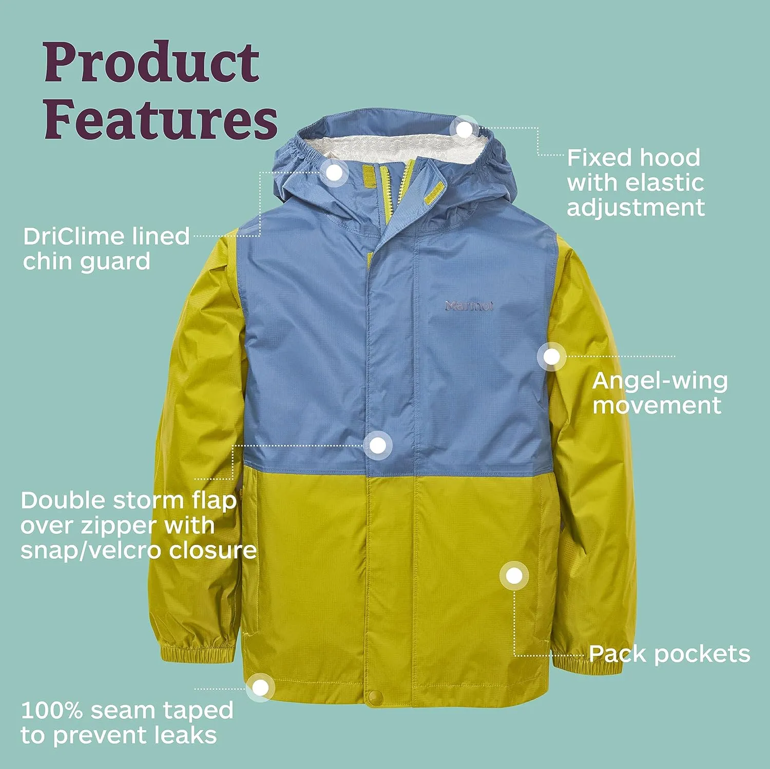 MARMOT Boys' Kid's Precip Eco Jacket