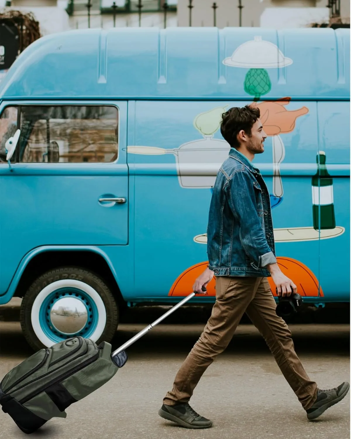 MATEIN Rolling Backpack, 17 Inch Travel Laptop Backpacks with Wheels, Water Resistant Large Roller Carry On Luggage Wheeled, Trolley Overnight Suitcase Business College Computer Bag, Green
