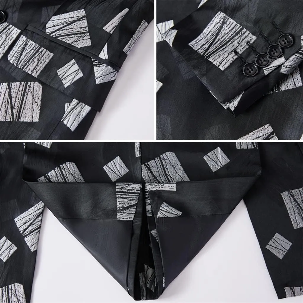 Men's Black Breasted Suit Wedding Suit Groom Evening Dress Groom Groomsmen Suit Pants