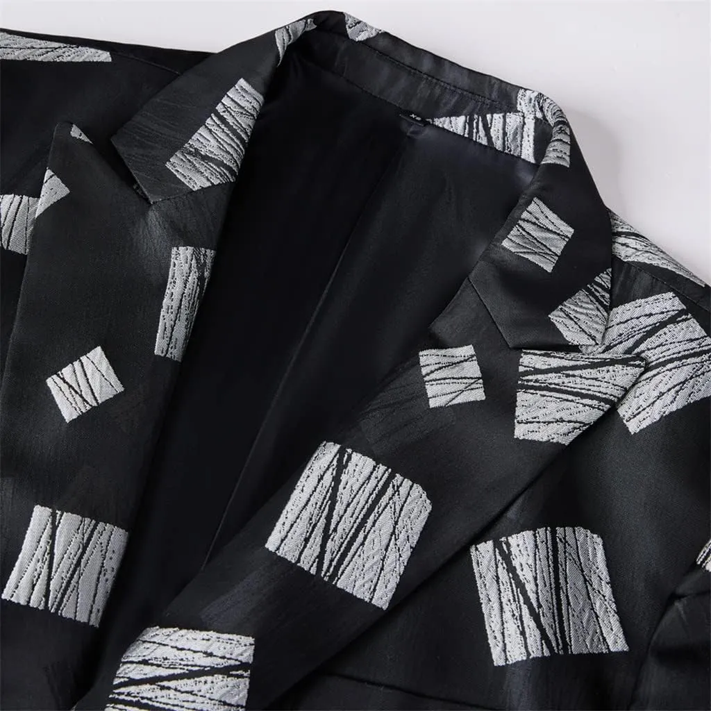 Men's Black Breasted Suit Wedding Suit Groom Evening Dress Groom Groomsmen Suit Pants