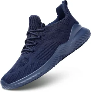Men's Non Slip Running Shoes Ultra Light Breathable Casual Walking Shoes Fashion Sneakers Mesh Workout Sports Shoes