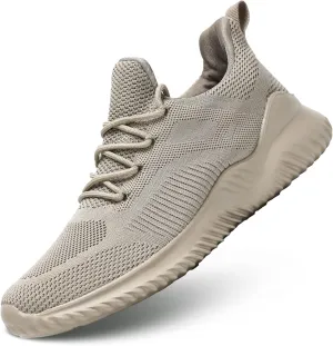 Men's Non Slip Running Shoes Ultra Light Breathable Casual Walking Shoes Fashion Sneakers Mesh Workout Sports Shoes